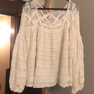 Knit bell sleeve long sleeve